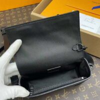 Louis Vuitton LV Unisex Steamer Wearable Wallet Black Monogram Eclipse Coated Canvas Cowhide Leather (13)