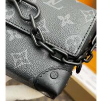 Louis Vuitton LV Unisex Steamer Wearable Wallet Black Monogram Eclipse Coated Canvas Cowhide Leather (13)