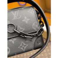 Louis Vuitton LV Unisex Steamer Wearable Wallet Black Monogram Eclipse Coated Canvas Cowhide Leather (13)