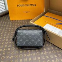 Louis Vuitton LV Unisex Steamer Wearable Wallet Black Monogram Eclipse Coated Canvas Cowhide Leather (13)