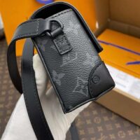 Louis Vuitton LV Unisex Steamer Wearable Wallet Black Monogram Eclipse Coated Canvas Cowhide Leather (13)