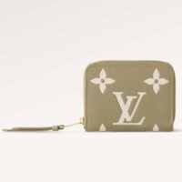 Louis Vuitton LV Unisex Zippy Coin Purse Khaki Cream Monogram Empreinte Embossed Cowhide Leather