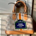 Louis Vuitton LV Women Alma BB Handbag Beige Ocher Monopaname Coated Canvas Cowhide Leather – Image 2