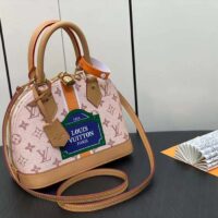 Louis Vuitton LV Women Alma BB Handbag Beige Ocher Monopaname Coated Canvas Cowhide Leather (9)