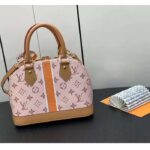 Louis Vuitton LV Women Alma BB Handbag Beige Ocher Monopaname Coated Canvas Cowhide Leather – Image 7
