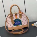 Louis Vuitton LV Women Alma BB Handbag Beige Ocher Monopaname Coated Canvas Cowhide Leather – Image 5