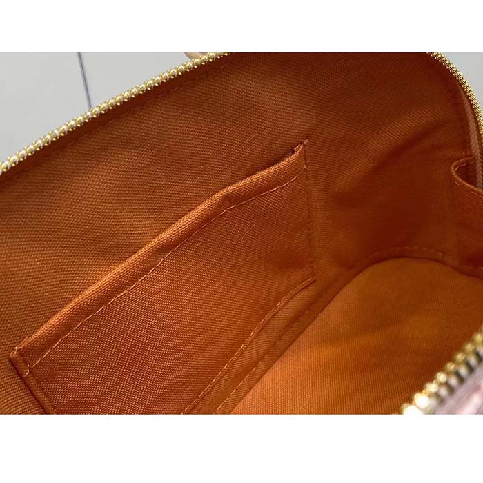 Louis Vuitton LV Women Alma BB Handbag Beige Ocher Monopaname Coated Canvas Cowhide Leather (18)