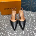 Louis Vuitton LV Women Blossom Slingback Pump Black Lambskin Strap Cowhide Leather – Bild 7