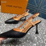 Louis Vuitton LV Women Blossom Slingback Pump Black Lambskin Strap Cowhide Leather – Bild 8