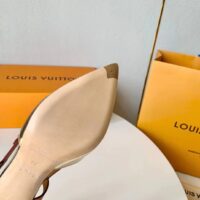 Louis Vuitton LV Women Blossom Slingback Pump Light Gold Metallic Calf Leather Cowhide (12)