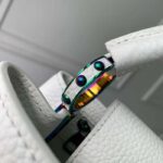 Louis Vuitton LV Women Capucines BB Handbag Snow White Taurillon Leather Cowhide Lining - Imagen 9
