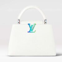 Louis Vuitton LV Women Capucines BB Handbag Snow White Taurillon Leather Cowhide Lining (4)