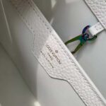 Louis Vuitton LV Women Capucines BB Handbag Snow White Taurillon Leather Cowhide Lining - Imagen 10