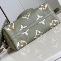 Louis Vuitton LV Women CarryAll PM Bag Light Khaki Cream Monogram Empreinte Embossed Grained Cowhide Leather (1)