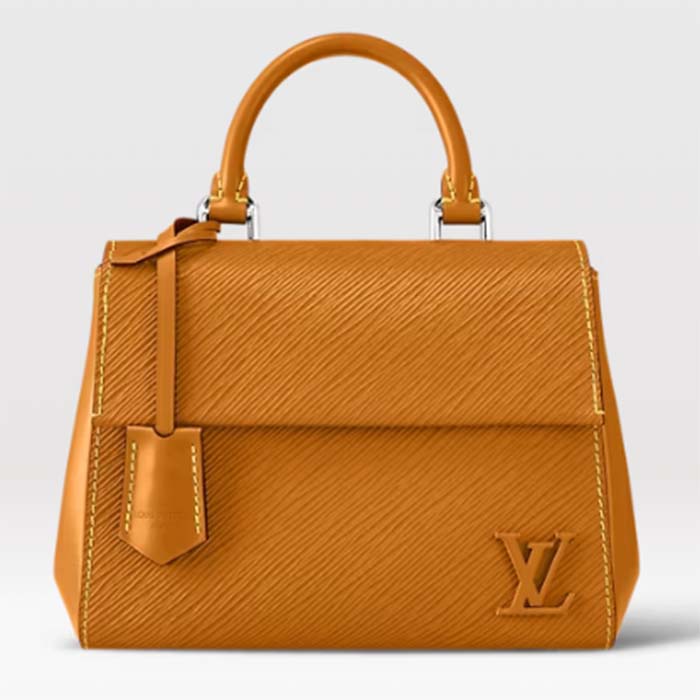 Louis Vuitton LV Women Cluny Mini Gold Miel Epi Grained Smooth Cowhide Leather