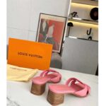 Louis Vuitton LV Women Isola Flat Mule Pink Calf Leather Circle Signature - Imagen 3