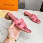 Louis Vuitton LV Women Isola Flat Mule Pink Calf Leather Circle Signature - Imagen 7