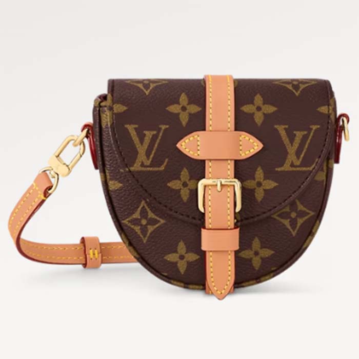 Louis Vuitton LV Women Micro Chantilly Monogram Coated Canvas Natural Cowhide Leather