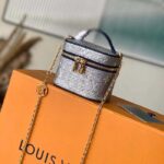 Louis Vuitton LV Women Micro Vanity Blue Monoglam Coated Canvas Microfiber Lining – Bild 2