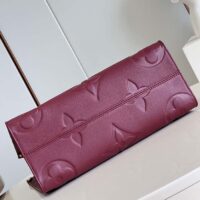 Louis Vuitton LV Women OnTheGo MM​ Wine Red Monogram Empreinte Embossed Grained Cowhide Leather (3)