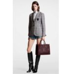 Louis Vuitton LV Women OnTheGo MM​ Wine Red Monogram Empreinte Embossed Grained Cowhide Leather - Image 11