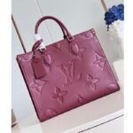 Louis Vuitton LV Women OnTheGo MM​ Wine Red Monogram Empreinte Embossed Grained Cowhide Leather - Image 3