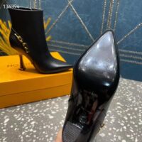 Louis Vuitton LV Women Sparkle Ankle Boot Black Lamb Leather Side Zip 9.5 CM Heel (6)