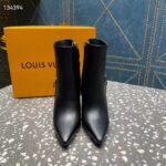 Louis Vuitton LV Women Sparkle Ankle Boot Black Lamb Leather Side Zip 9.5 CM Heel – Image 6