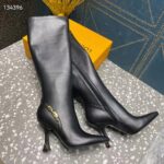 Louis Vuitton LV Women Sparkle High Boot Black Calf Leather Side Zip 9.5 CM Heel - Image 5