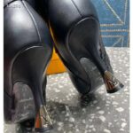 Louis Vuitton LV Women Sparkle High Boot Black Calf Leather Side Zip 9.5 CM Heel - Image 8
