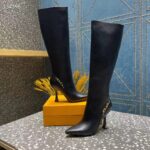 Louis Vuitton LV Women Sparkle High Boot Black Calf Leather Side Zip 9.5 CM Heel - Image 3
