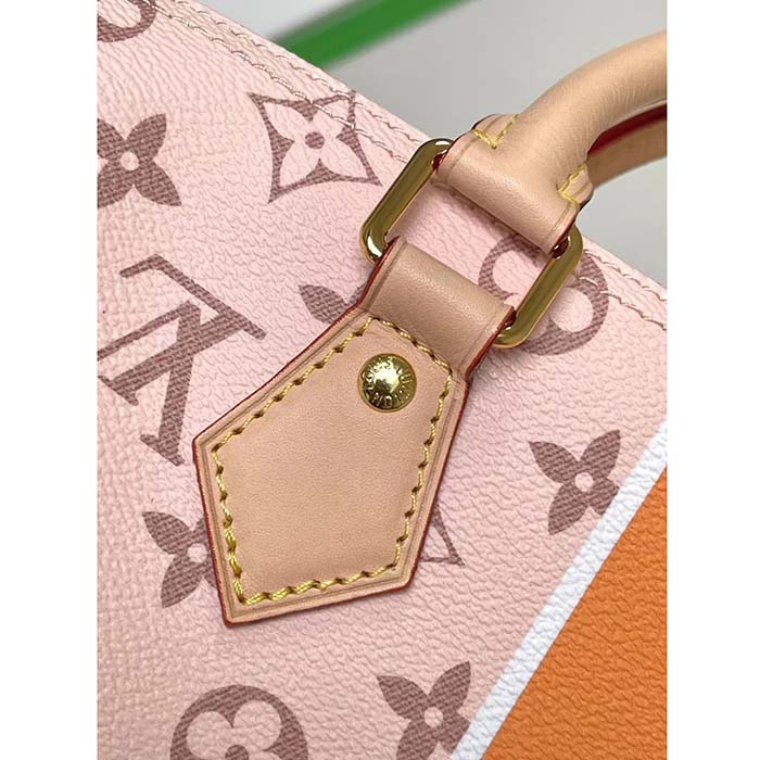 Louis Vuitton LV Women Speedy Bandoulière 25 Handbag Beige Ocher Monopaname Coated Canvas (4)