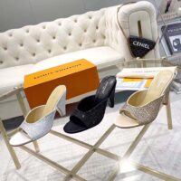 Louis Vuitton LV Women Super Mule Gold Strass Leather Outsole 10 CM Heel (6)