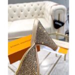 Louis Vuitton LV Women Super Mule Gold Strass Leather Outsole 10 CM Heel - immagine 10