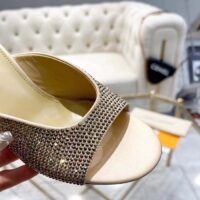 Louis Vuitton LV Women Super Mule Gold Strass Leather Outsole 10 CM Heel (6)