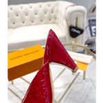Louis Vuitton LV Women Super Mule Red Monogram-Debossed Patent Calf Leather 10 CM Heel - Image 10