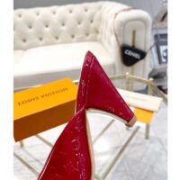 Louis Vuitton LV Women Super Mule Red Monogram-Debossed Patent Calf Leather 10 CM Heel (9)