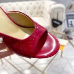 Louis Vuitton LV Women Super Mule Red Monogram-Debossed Patent Calf Leather 10 CM Heel - Image 9