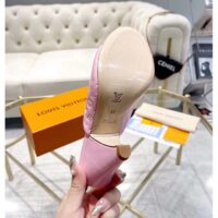 Louis Vuitton LV Women Super Mule Rose Clair Pink Monogram-Debossed Patent Calf Leather 10 CM Heel (4)