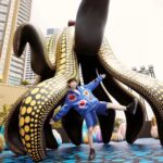 Louis Vuitton Men LV x YK Faces Zipped Fleece Blouson Polyester Blue Multicolor Regular Fit – Image 14