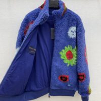 Louis Vuitton Men LV x YK Faces Zipped Fleece Blouson Polyester Blue Multicolor Regular Fit (7)