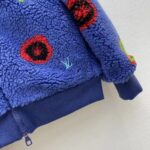 Louis Vuitton Men LV x YK Faces Zipped Fleece Blouson Polyester Blue Multicolor Regular Fit – Image 8