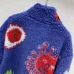 Louis Vuitton Men LV x YK Faces Zipped Fleece Blouson Polyester Blue Multicolor Regular Fit – Image 6