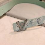 Louis Vuitton Unisex LV Aqua 40 MM Reversible Belt Aqua Green Leather Metal Buckle - immagine 5