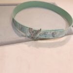 Louis Vuitton Unisex LV Aqua 40 MM Reversible Belt Aqua Green Leather Metal Buckle - immagine 2