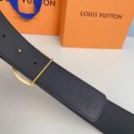 Louis Vuitton Unisex LV Circle 35 MM Reversible Belt Black Leather Monogram Canvas – Bild 7