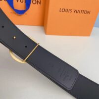 Louis Vuitton Unisex LV Circle 35 MM Reversible Belt Black Leather Monogram Canvas (6)