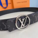 Louis Vuitton Unisex LV Circle 40 MM Reversible Belt Monogram Eclipse Canvas Calf Leather - Bild 5