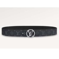 Louis Vuitton Unisex LV Circle 40 MM Reversible Belt Monogram Eclipse Canvas Calf Leather (6)