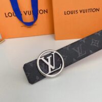 Louis Vuitton Unisex LV Circle 40 MM Reversible Belt Monogram Eclipse Canvas Calf Leather (6)